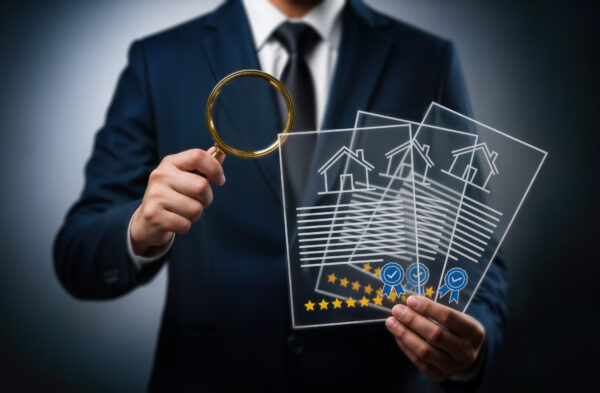 man-suit-examining-documents-with-magnifying-glass-showing-property