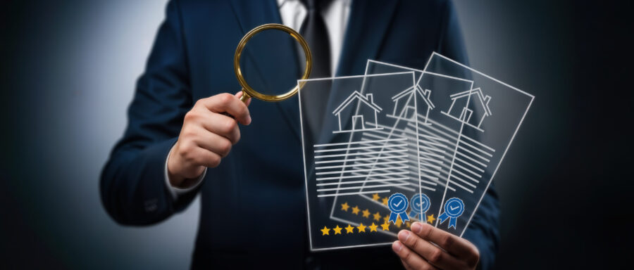 man-suit-examining-documents-with-magnifying-glass-showing-property